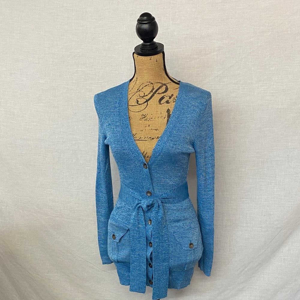 Diane Von Furstenberg Blue Cardigan Sweater